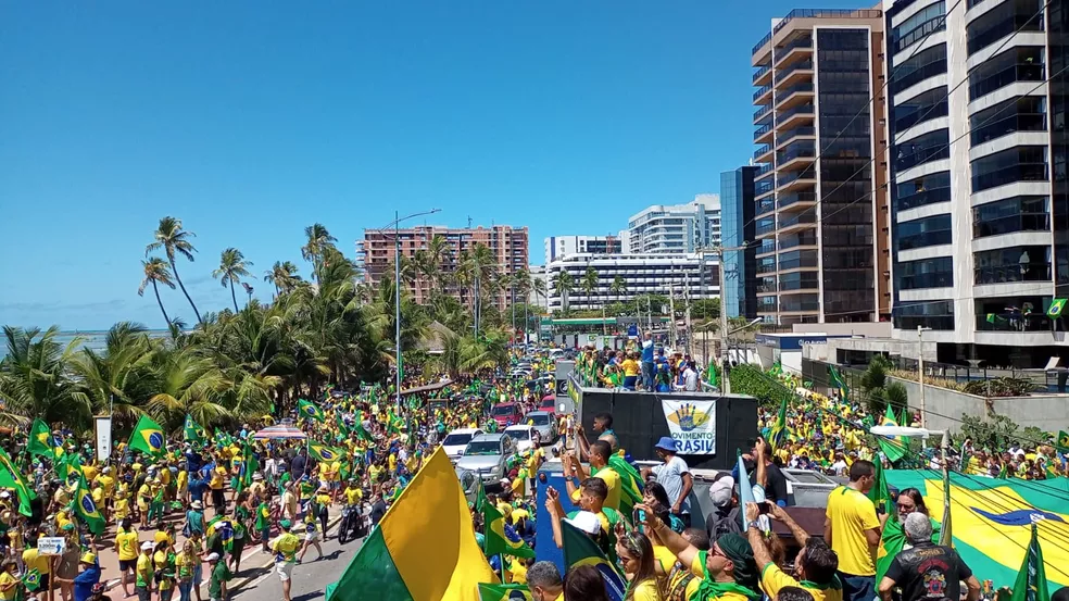Manifestação a favor do Bolsonaro